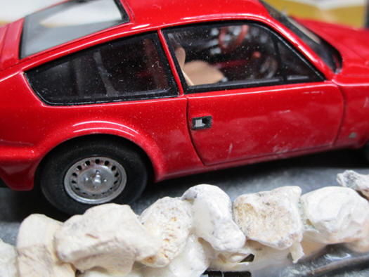 Diorama of Alfa Romeo Junior Zagato 1600