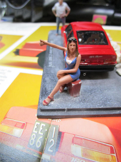 Diorama of Alfa Romeo Junior Zagato 1600